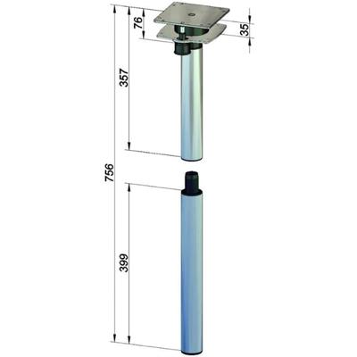 ILSE TECHNIK 6941 GRA-KARAVAN DÖNER MASA AYAĞI-75 cm